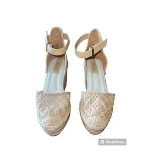 Women’s Franco Sarto Marsha Wedge Sandal- Beige Size 7.5